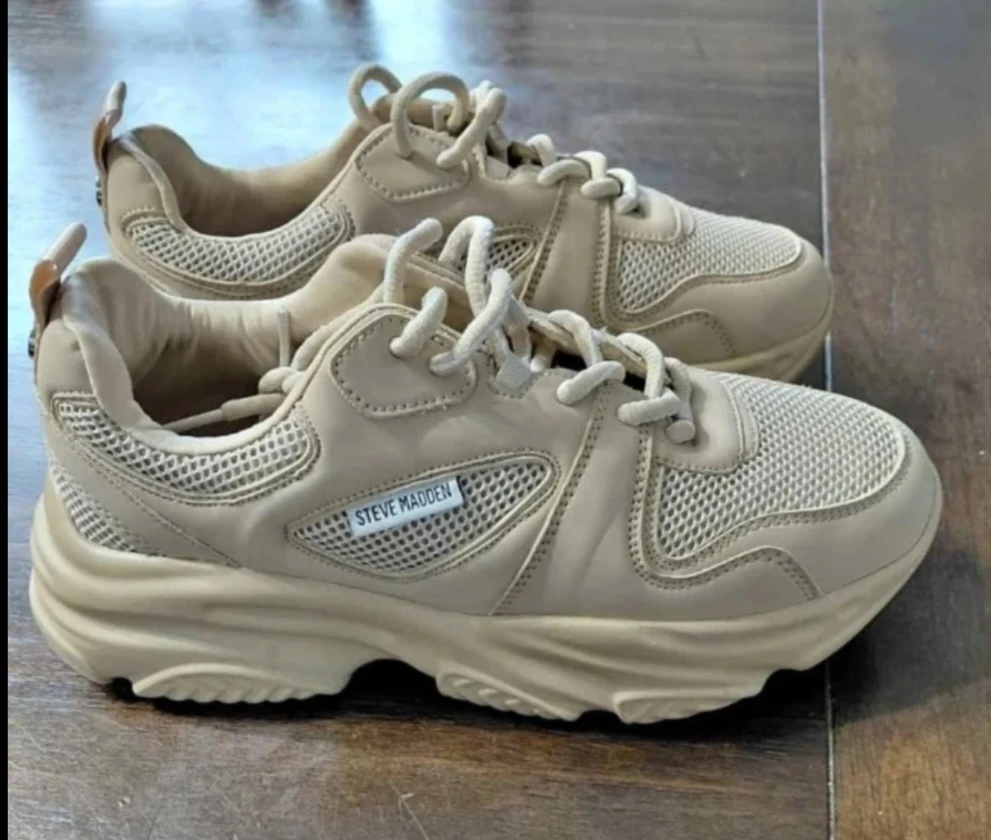 Steve Madden "Maxi" Chunky Sneakers Tan - photo 2