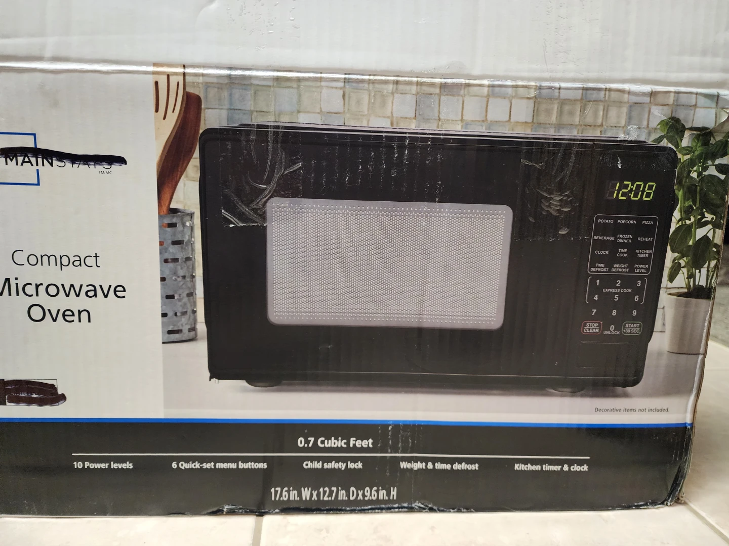 Mainstays Compact Microwave Oven - Black