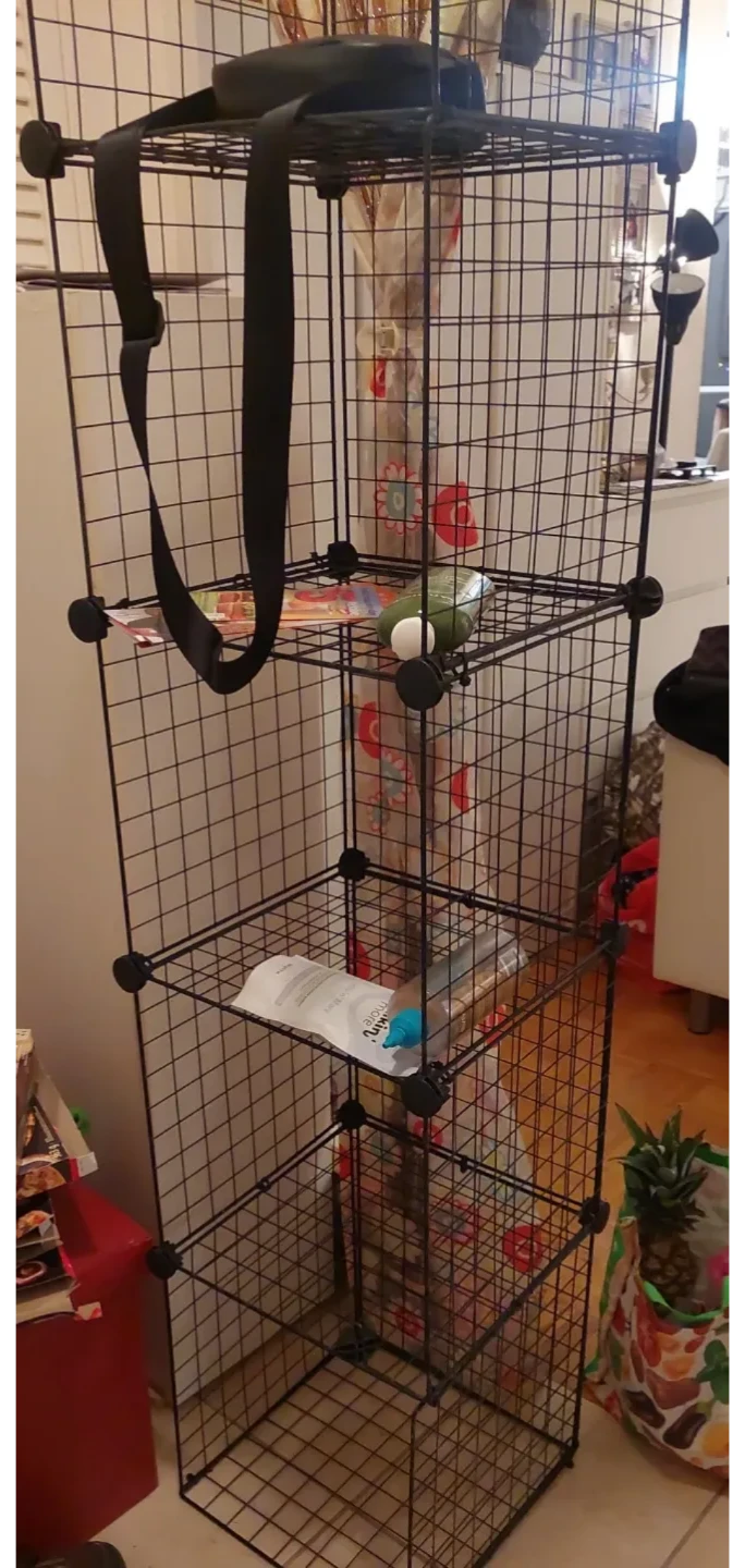 Black Wire Storage Cube Unit - photo 2