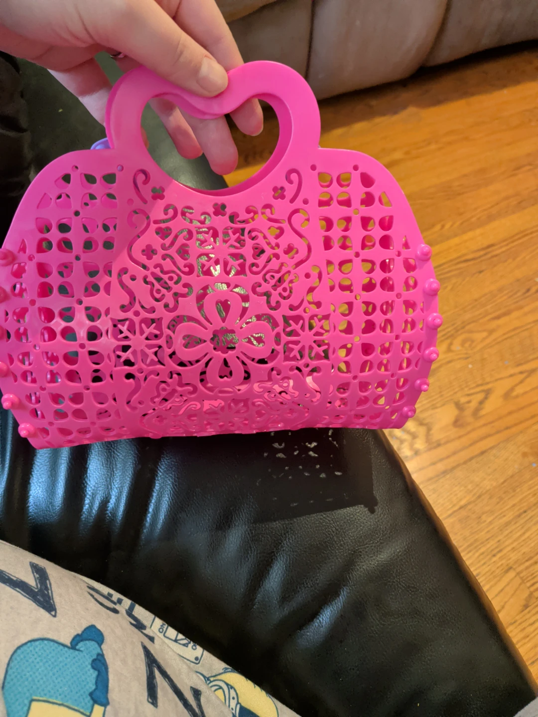 Pink Plastic Basket Purse - photo 2