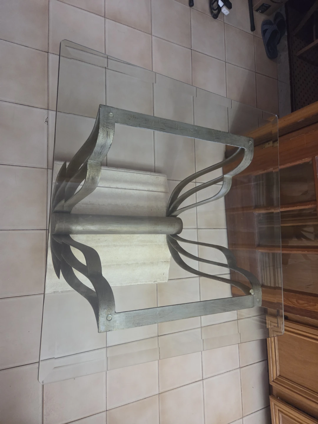 Glass Top Coffee Table with Metal Base - photo 5