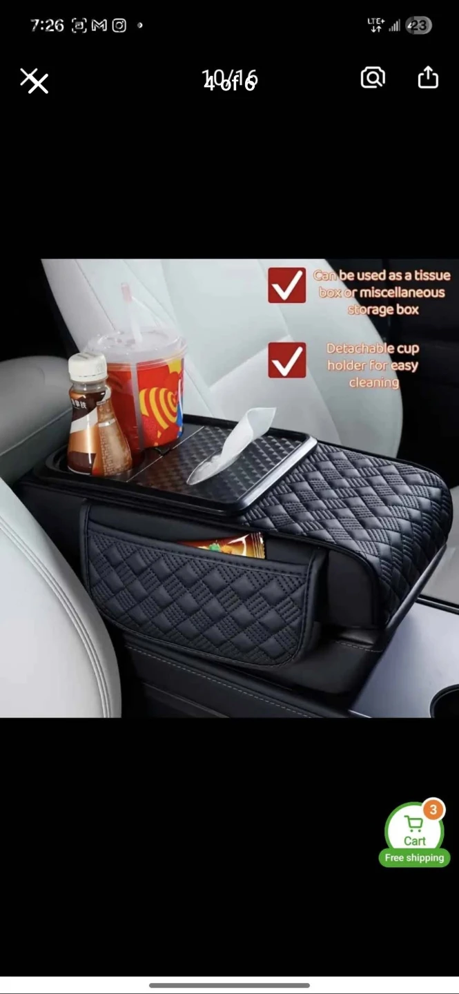Car Seat Organizer Console with Cup Holders and Storage - photo 3