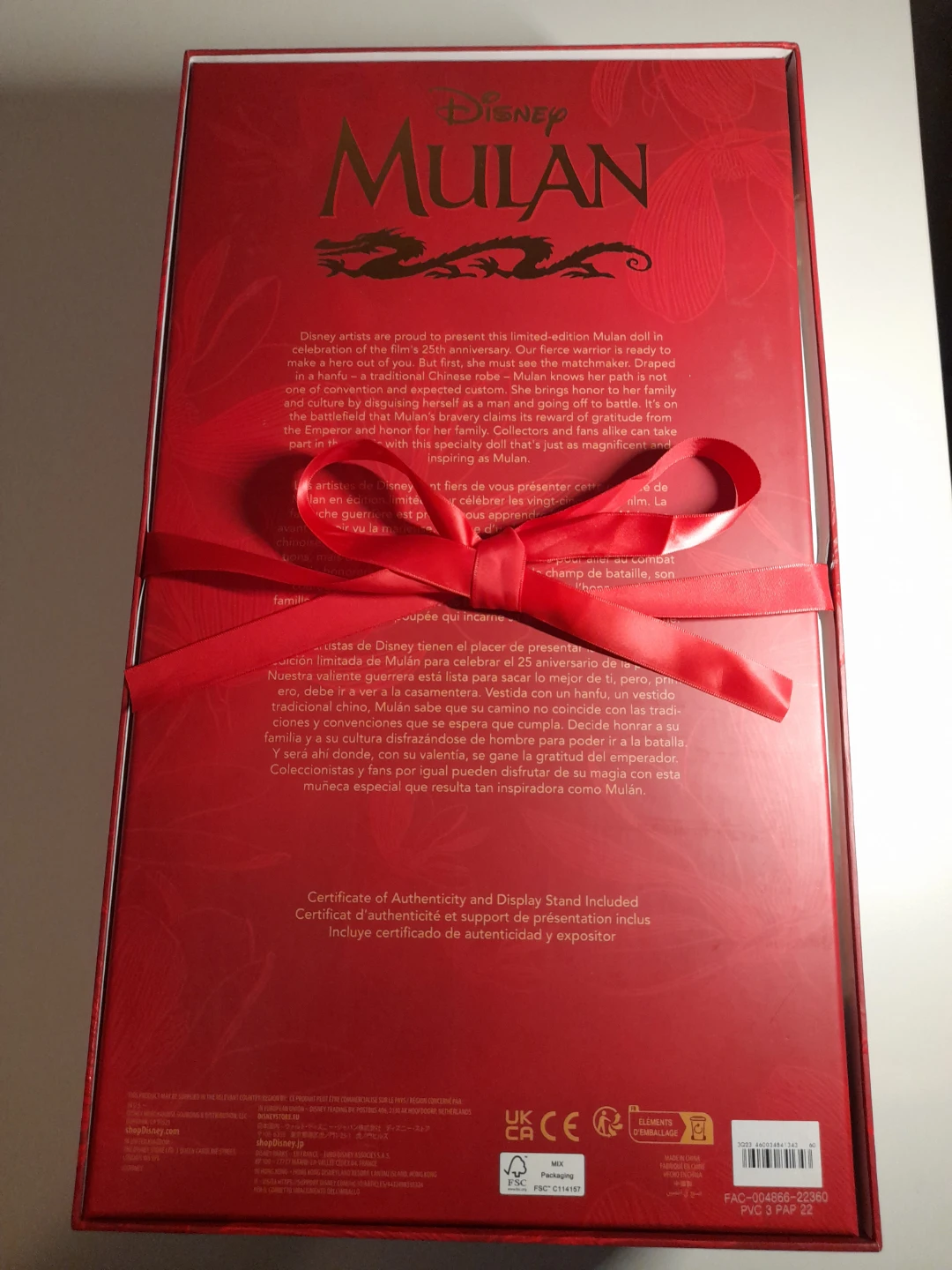 Disney Mulan Limited Edition Doll - 25th Anniversary - photo 2