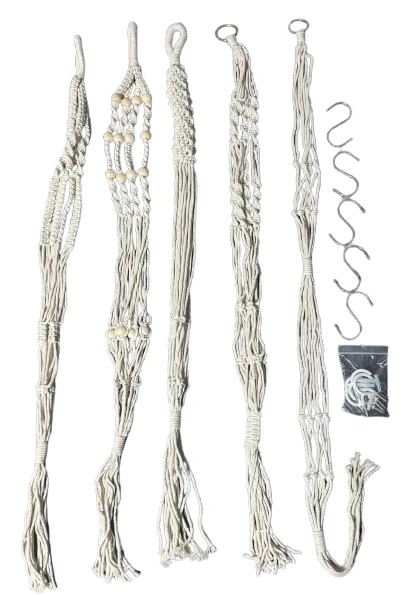 Macrame Plant Hanger Set (5 Piece) - photo 2