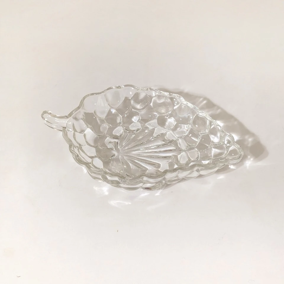 Vintage Anchor Hocking Bubble Glass Clear Grape Dish