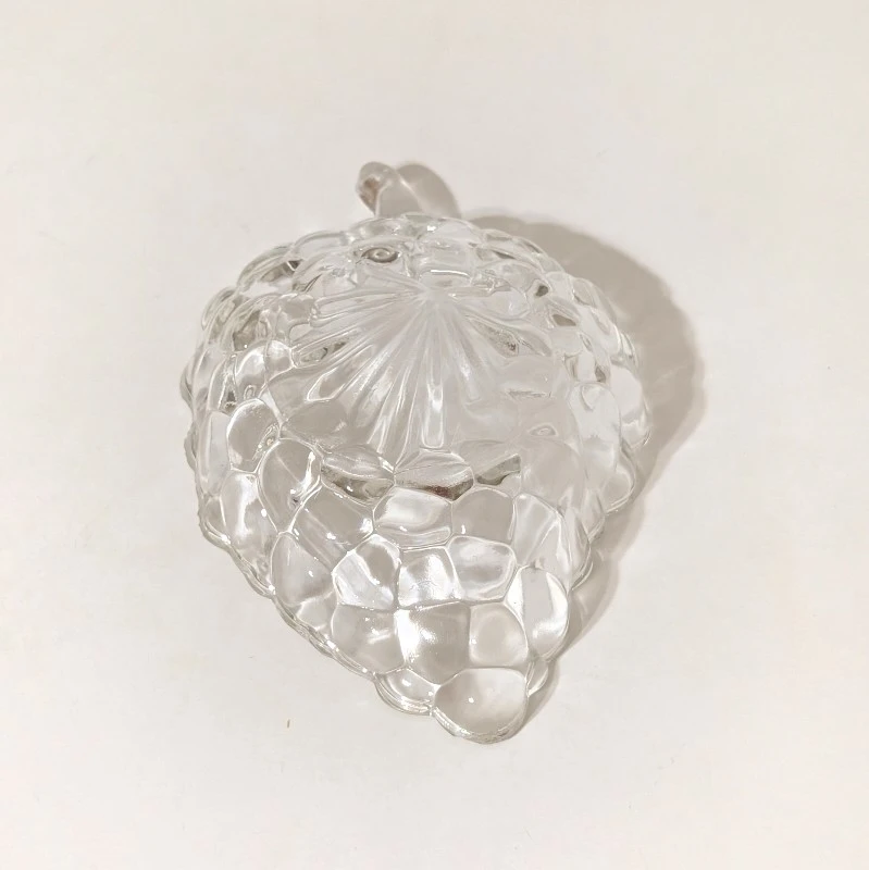 Vintage Anchor Hocking Bubble Glass Clear Grape Dish - photo 3