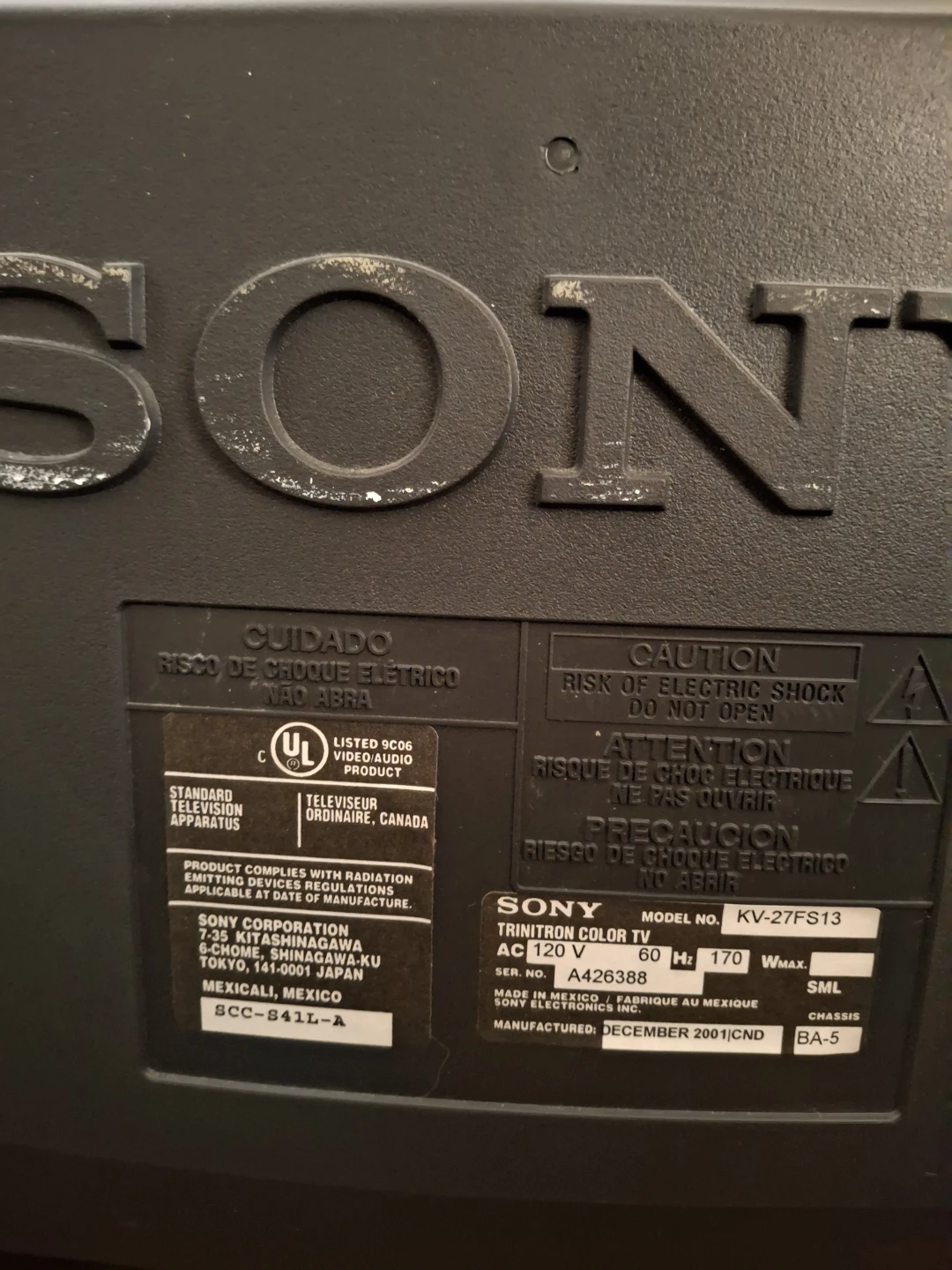 Sony Trinitron KV-27FS13 CRT Television - photo 4