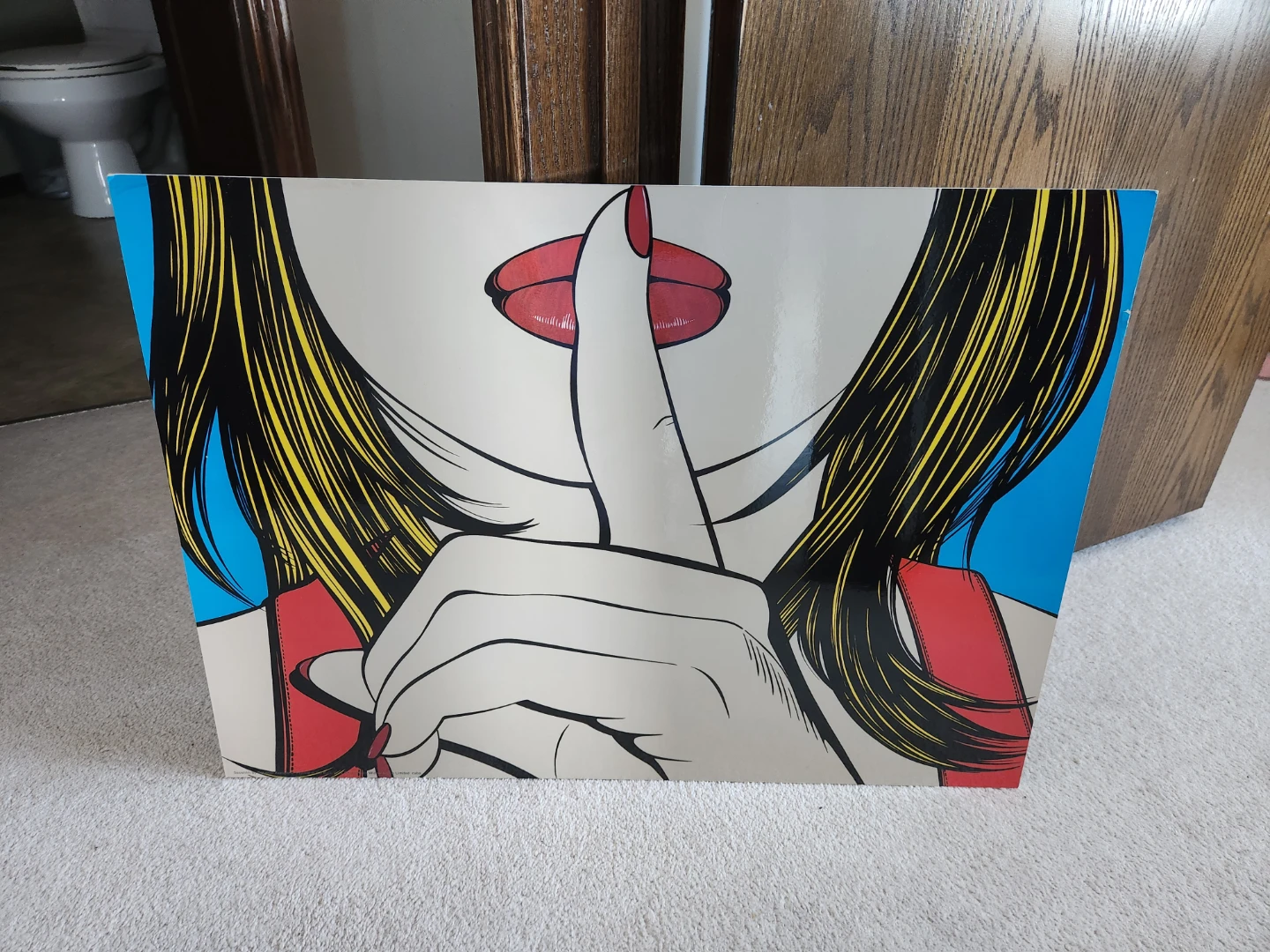 Pop Art Style 'Shush' Graphic Print