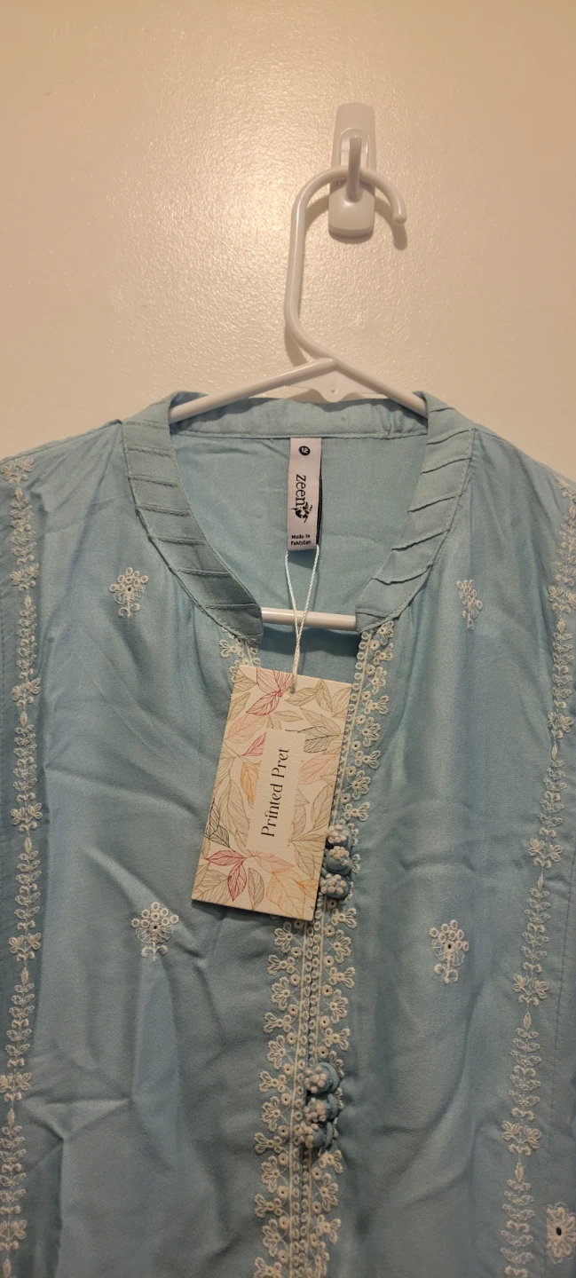 Zeem Faux Silk Kurti with Pants and dupatta