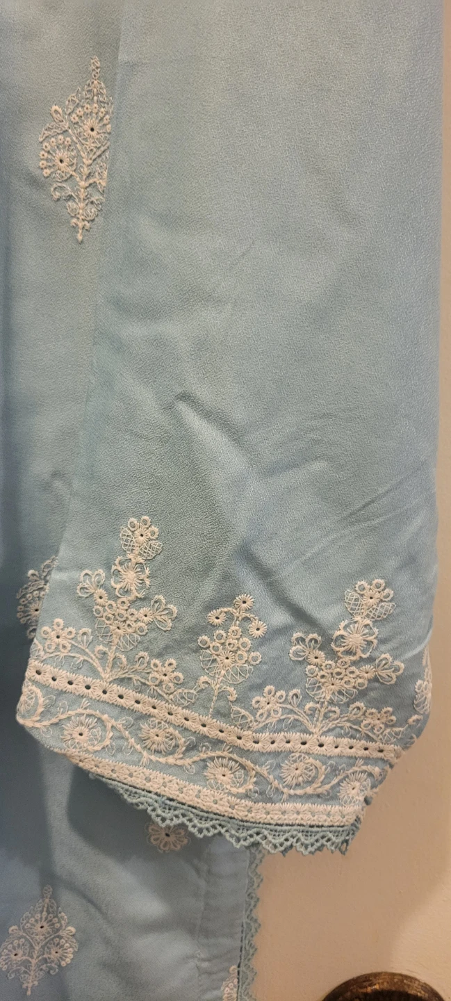 Zeem Faux Silk Kurti with Pants and dupatta - photo 4