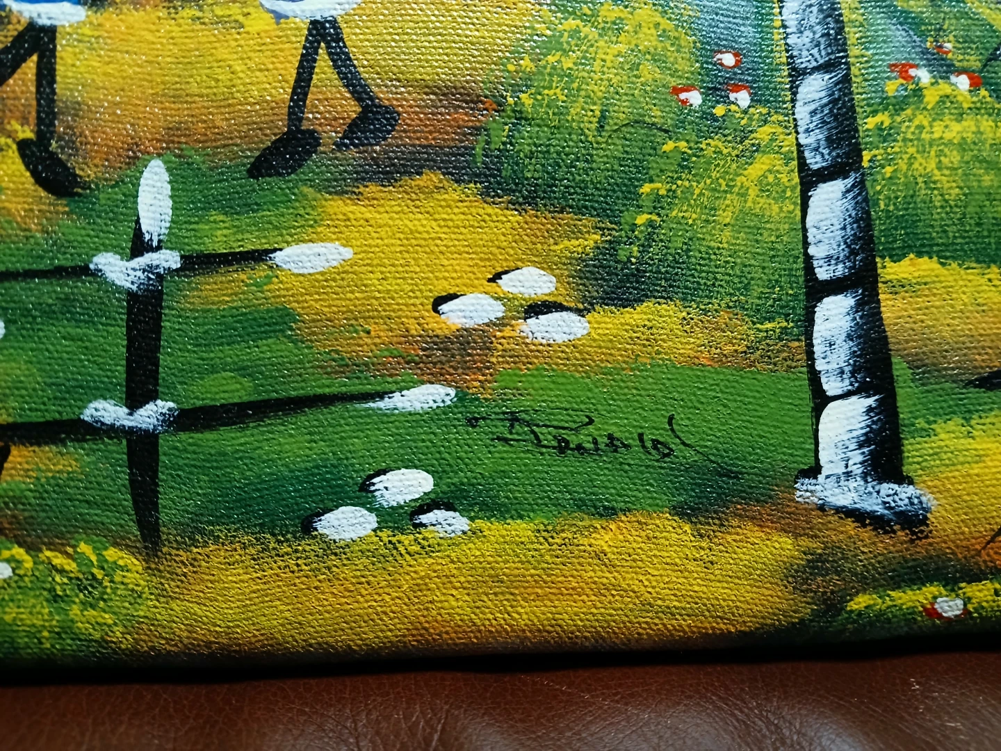 Framed Original Folk Art Painting - photo 3
