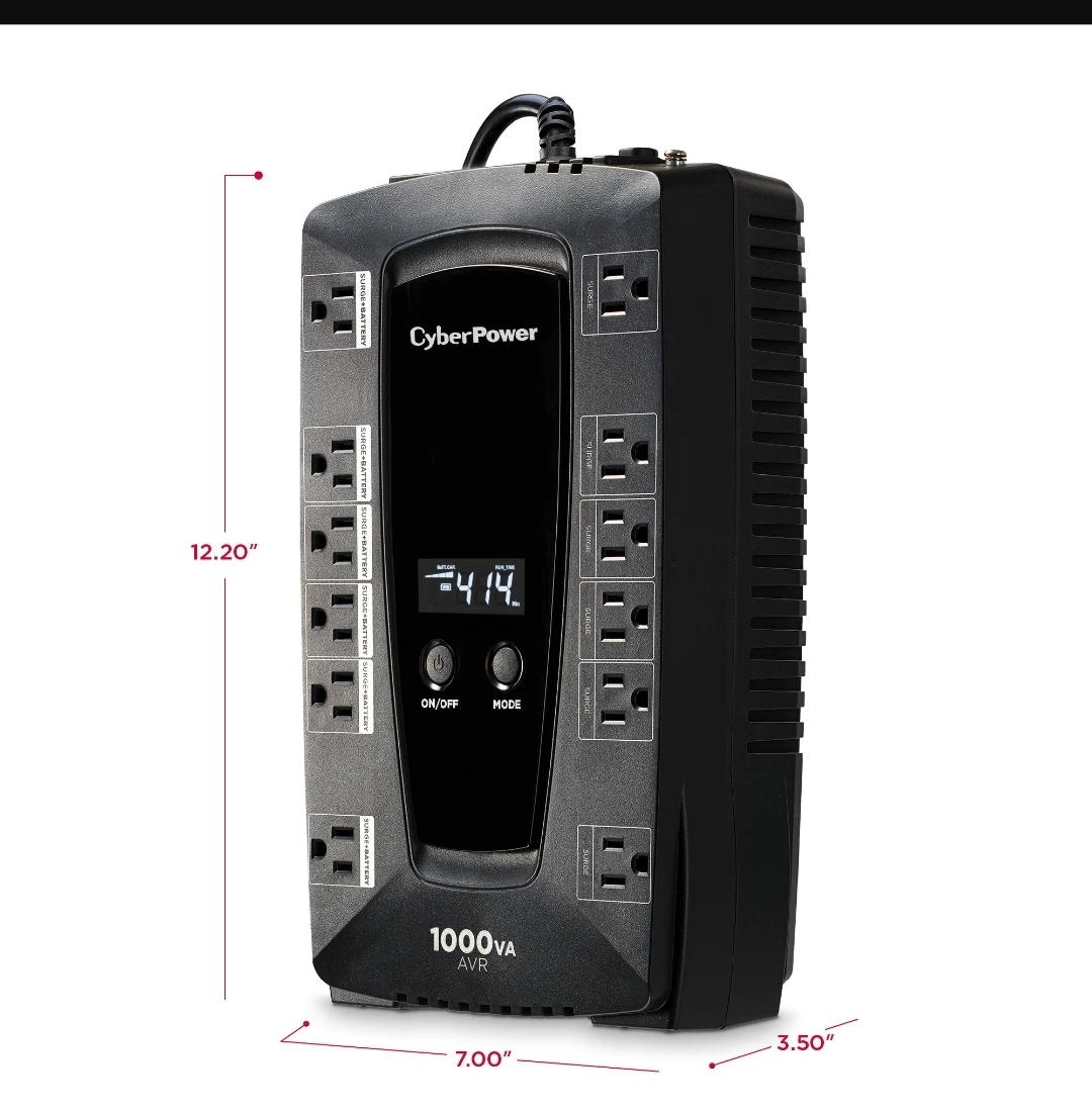 CyberPower 1000VA Battery Backup UPS LE1000DG - photo 3
