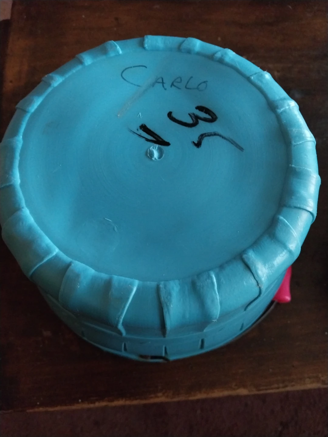 Blue Plastic Bucket with Pink Handle - photo 4