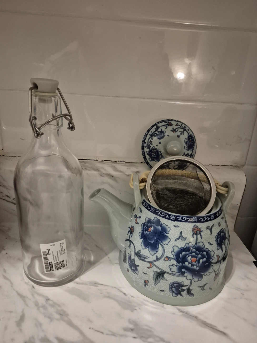 IKEA bottle + Ceramic Teapot with infuser - photo 3