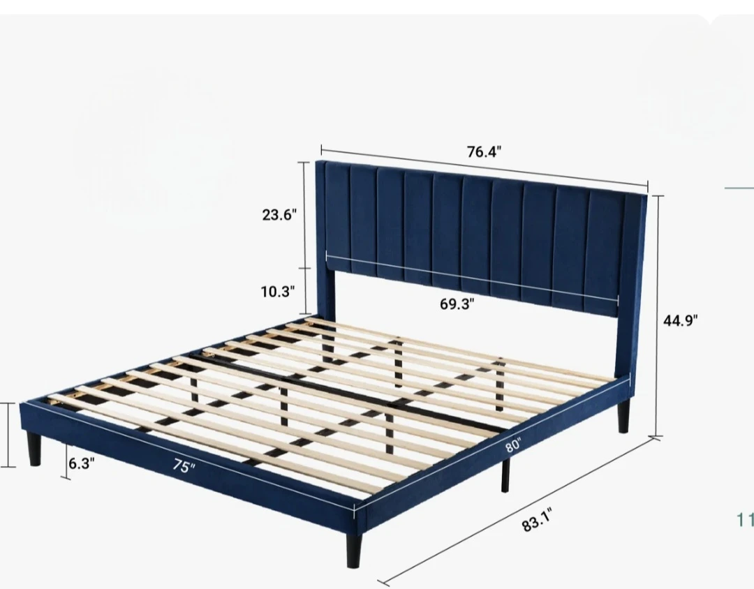 King Frame with  Headboard used for staging - photo 2