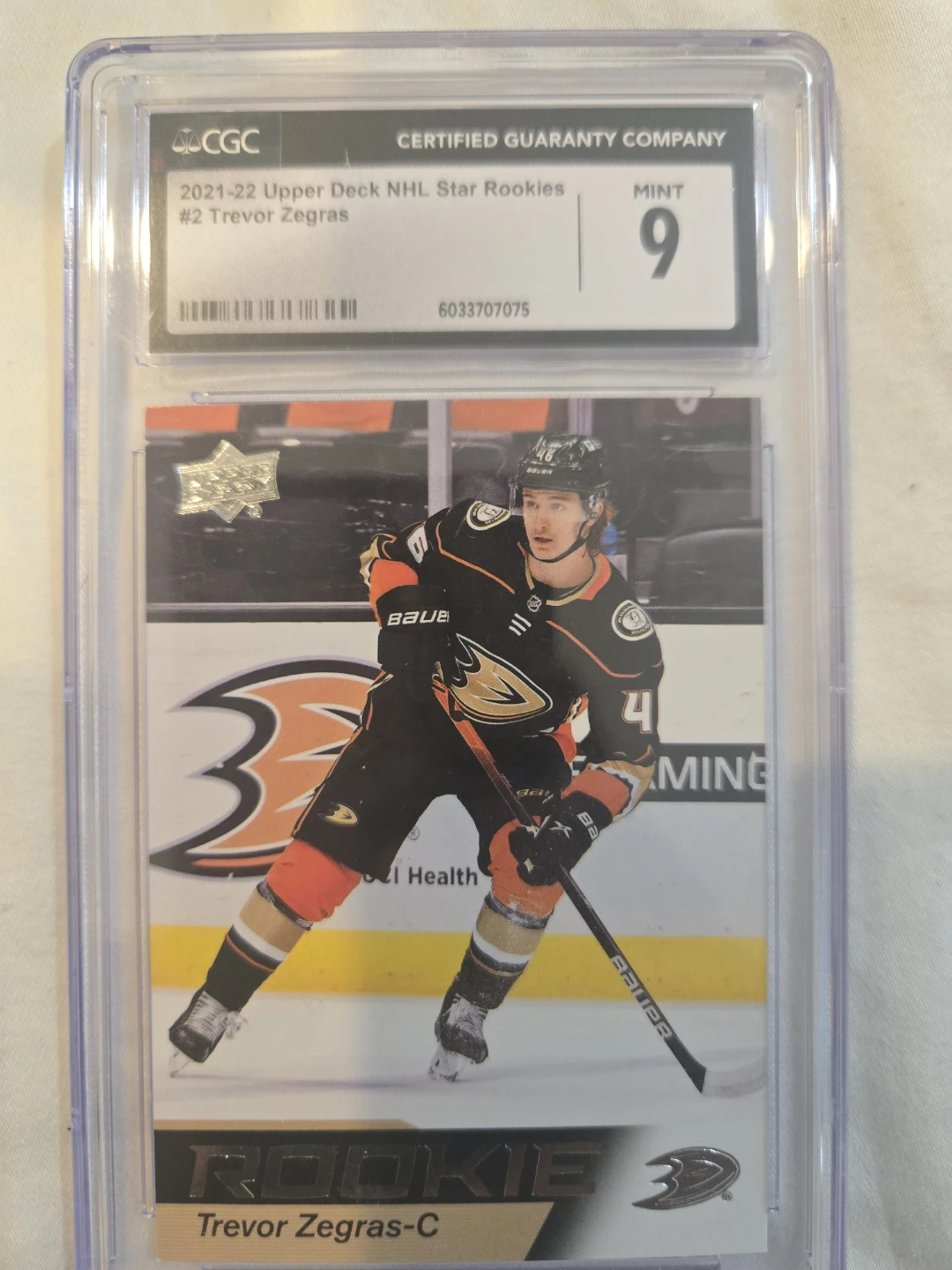 2021-22 Upper Deck NHL Trevor Zegras Rookie Card