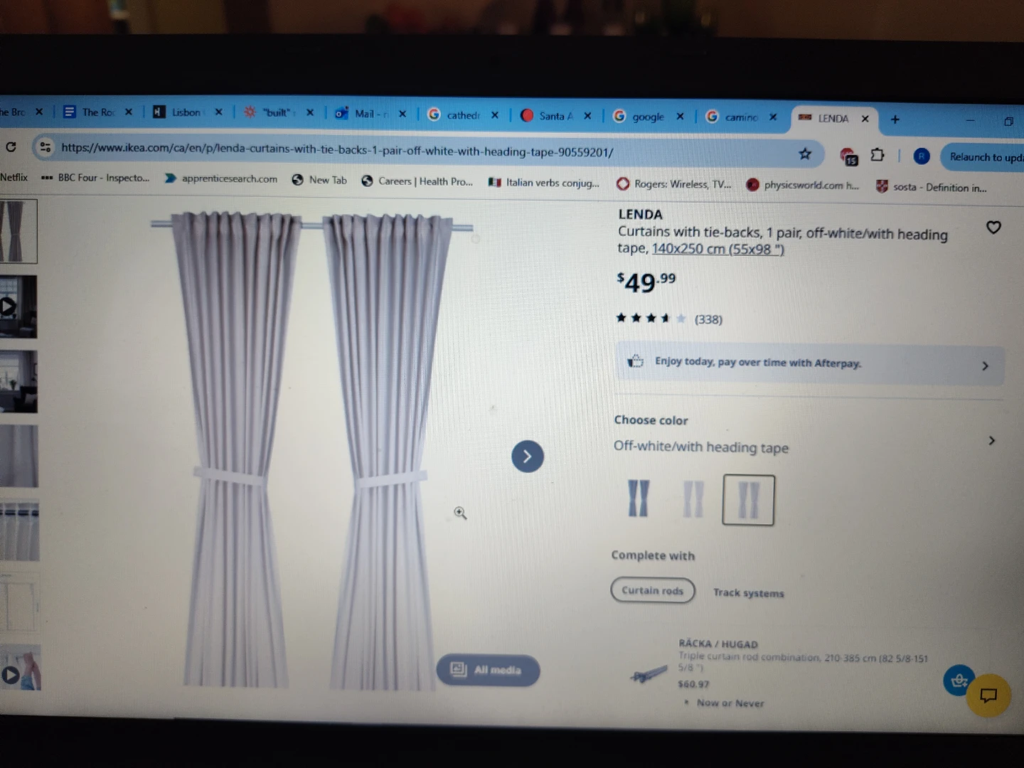 IKEA LENDA Curtains - 140x250 cm