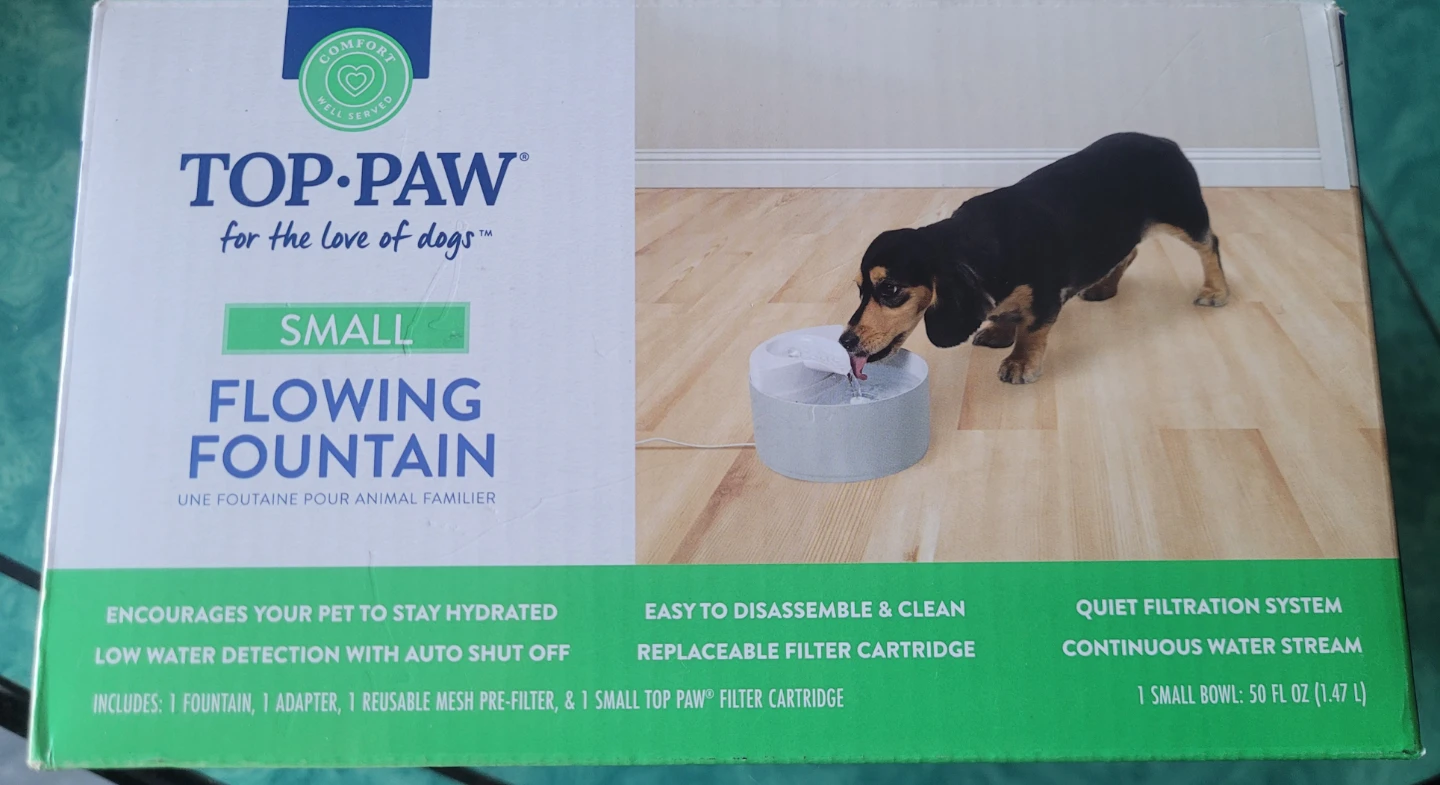 Top Paw Flowing Fountain for Dogs/Cats