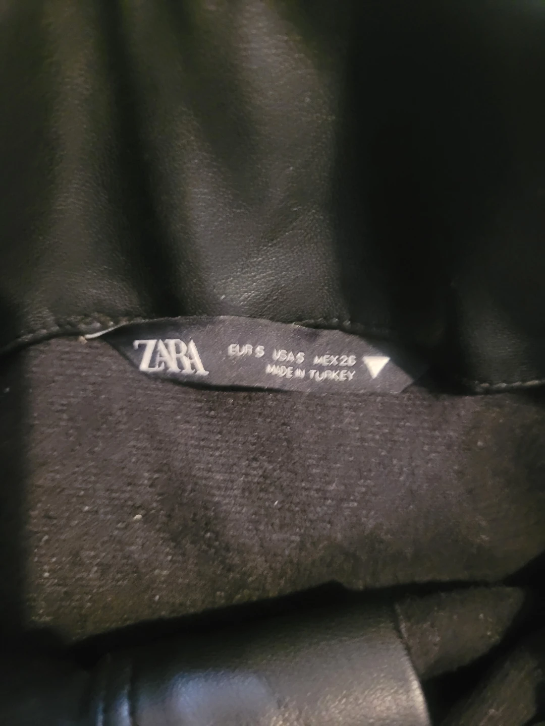 Zara Black Faux Leather Mini Skirt Size S - photo 3