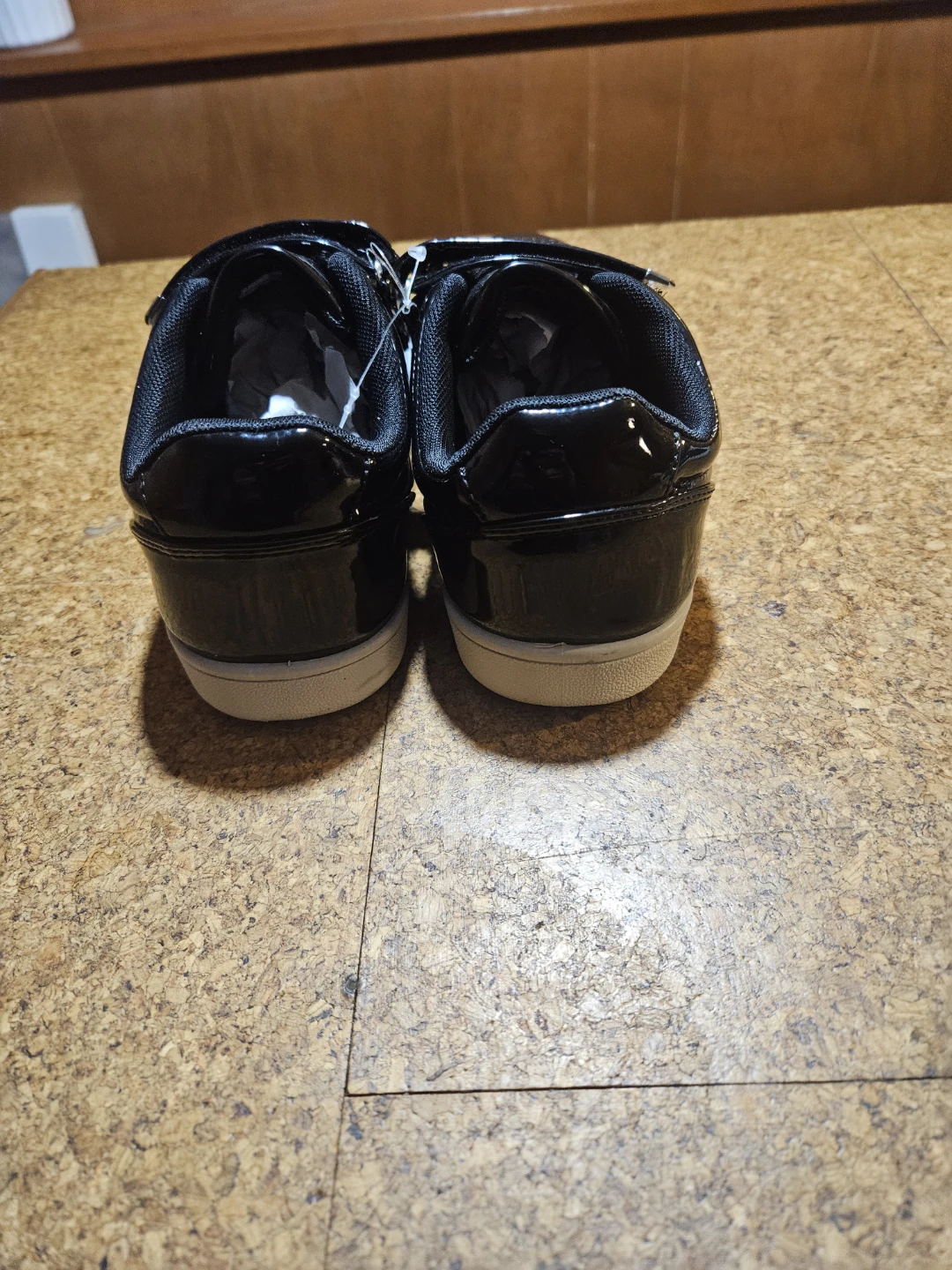 Black Patent Velcro Sneakers Size 38 - photo 3