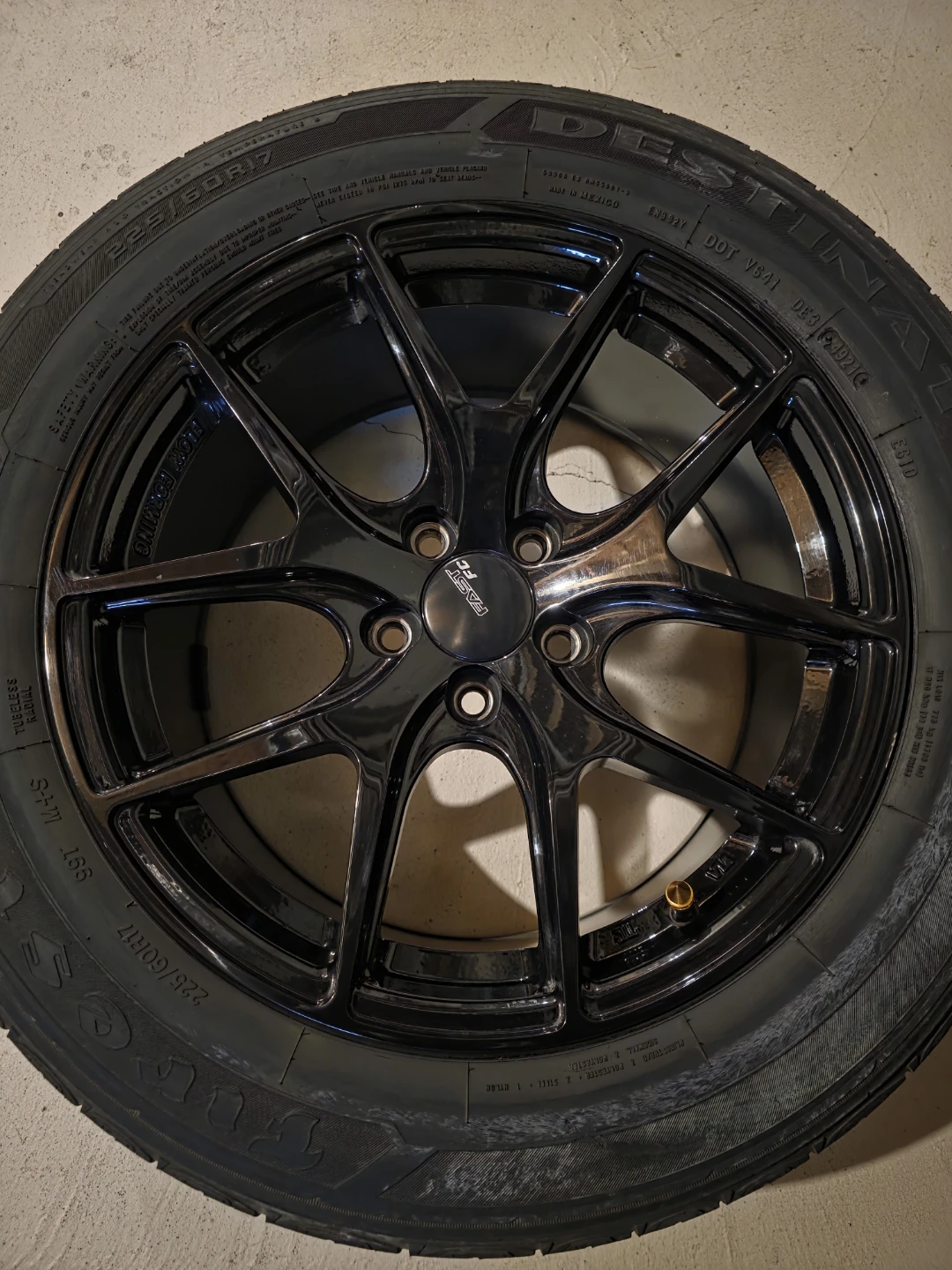 Set of 4 Gloss Black Alloy Wheels - photo 3