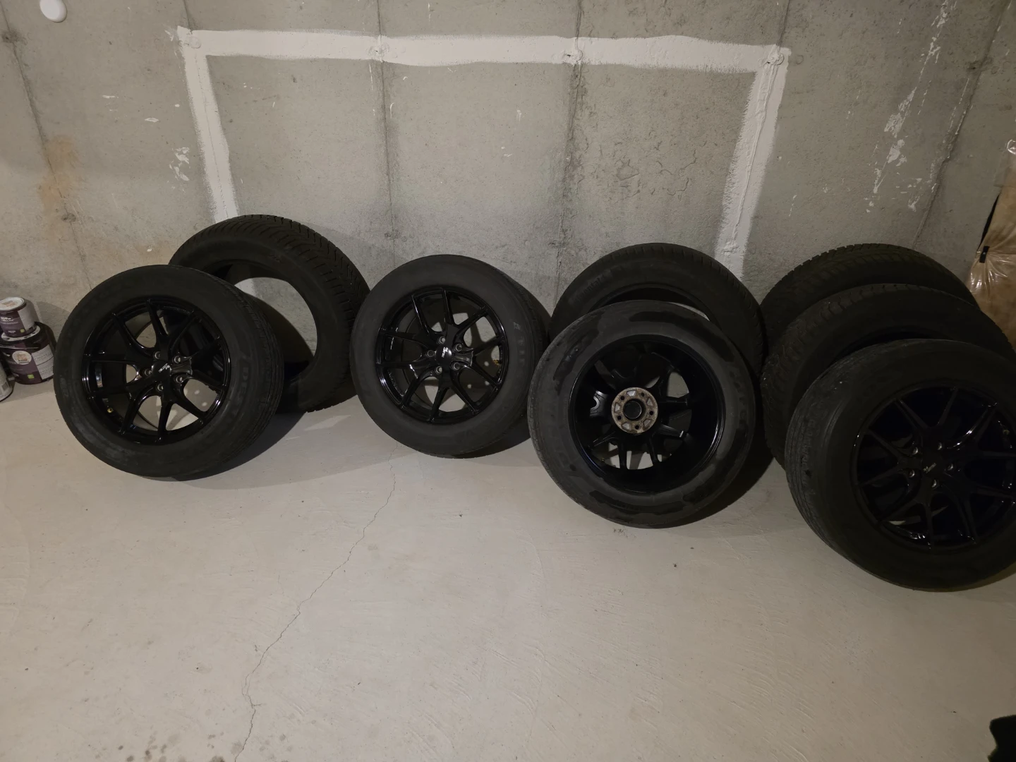 Set of 4 Gloss Black Alloy Wheels - photo 4