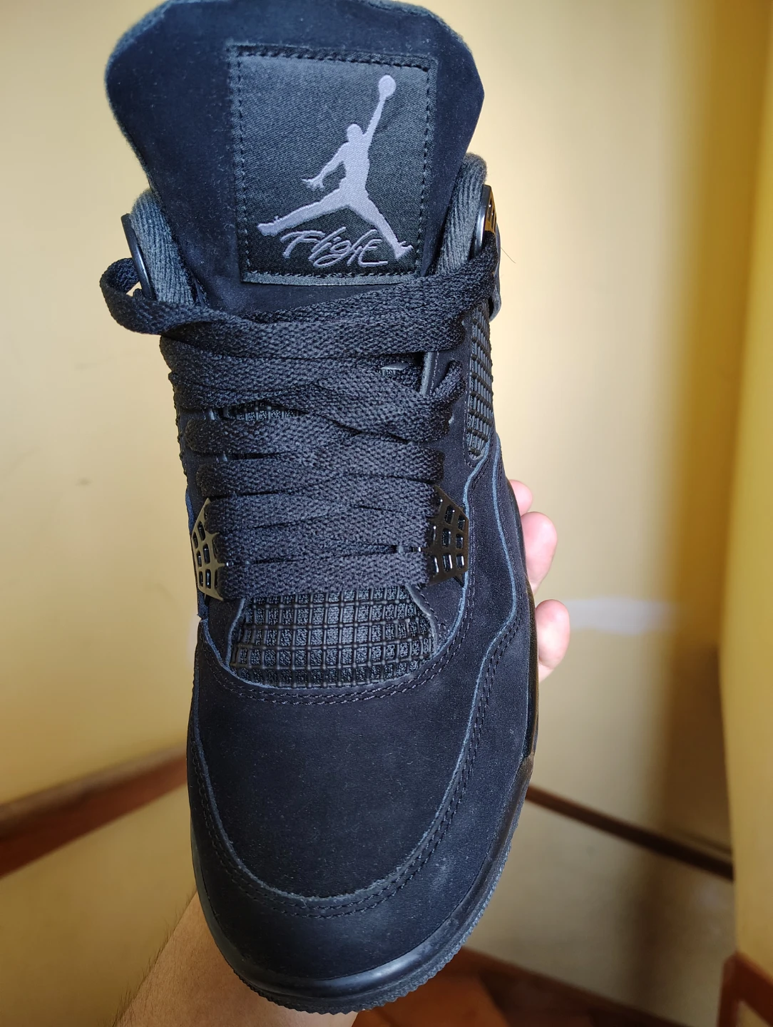 Air Jordan 4 Retro Black Suede , size 9.5 for men