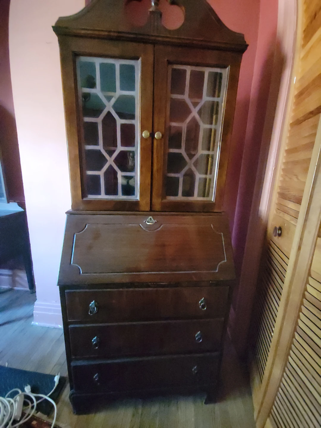 Vintage Secretary Desk with Hutch