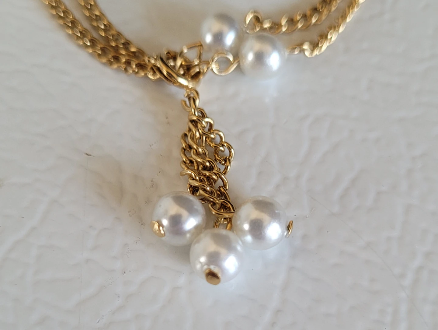 ♥️Fashion Faux Pearl Goldtone Vintage Bracelet - photo 2