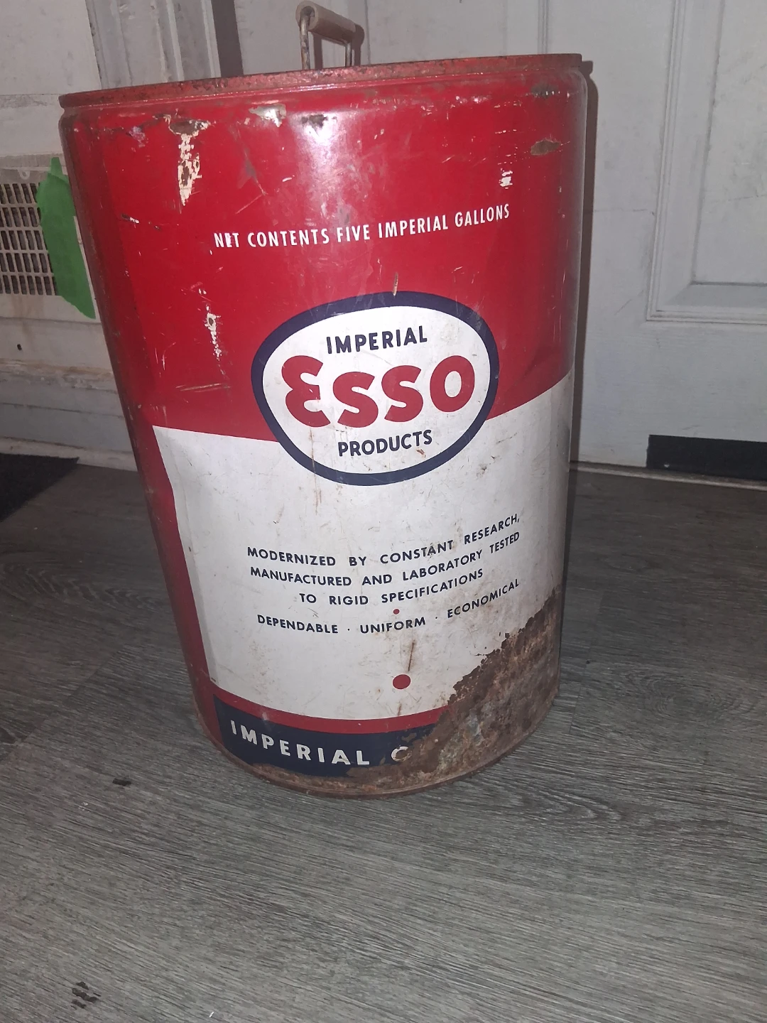 Vintage Esso Imperial 5 Gallon Oil Can