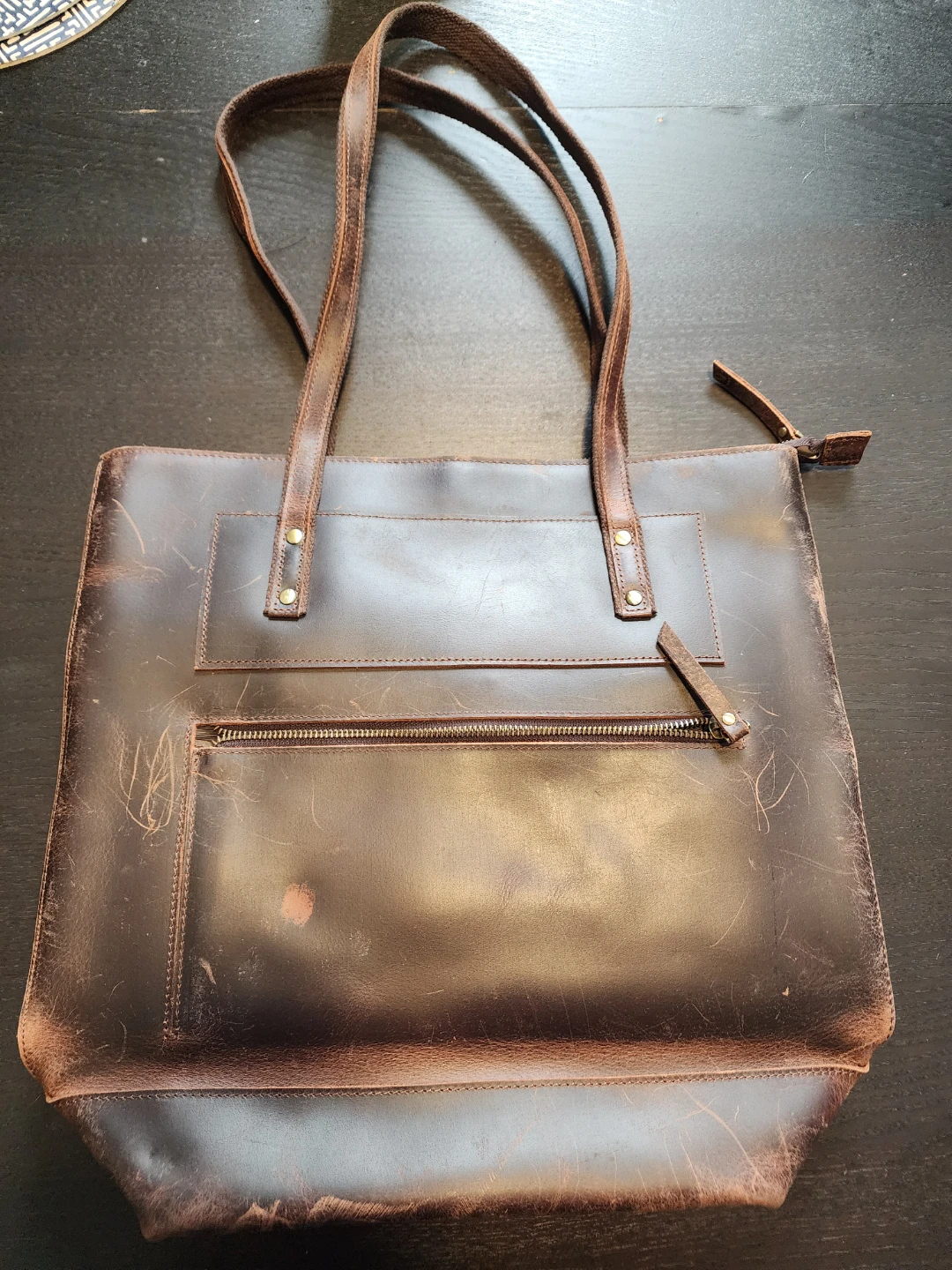 Scone Leather Tote Bag