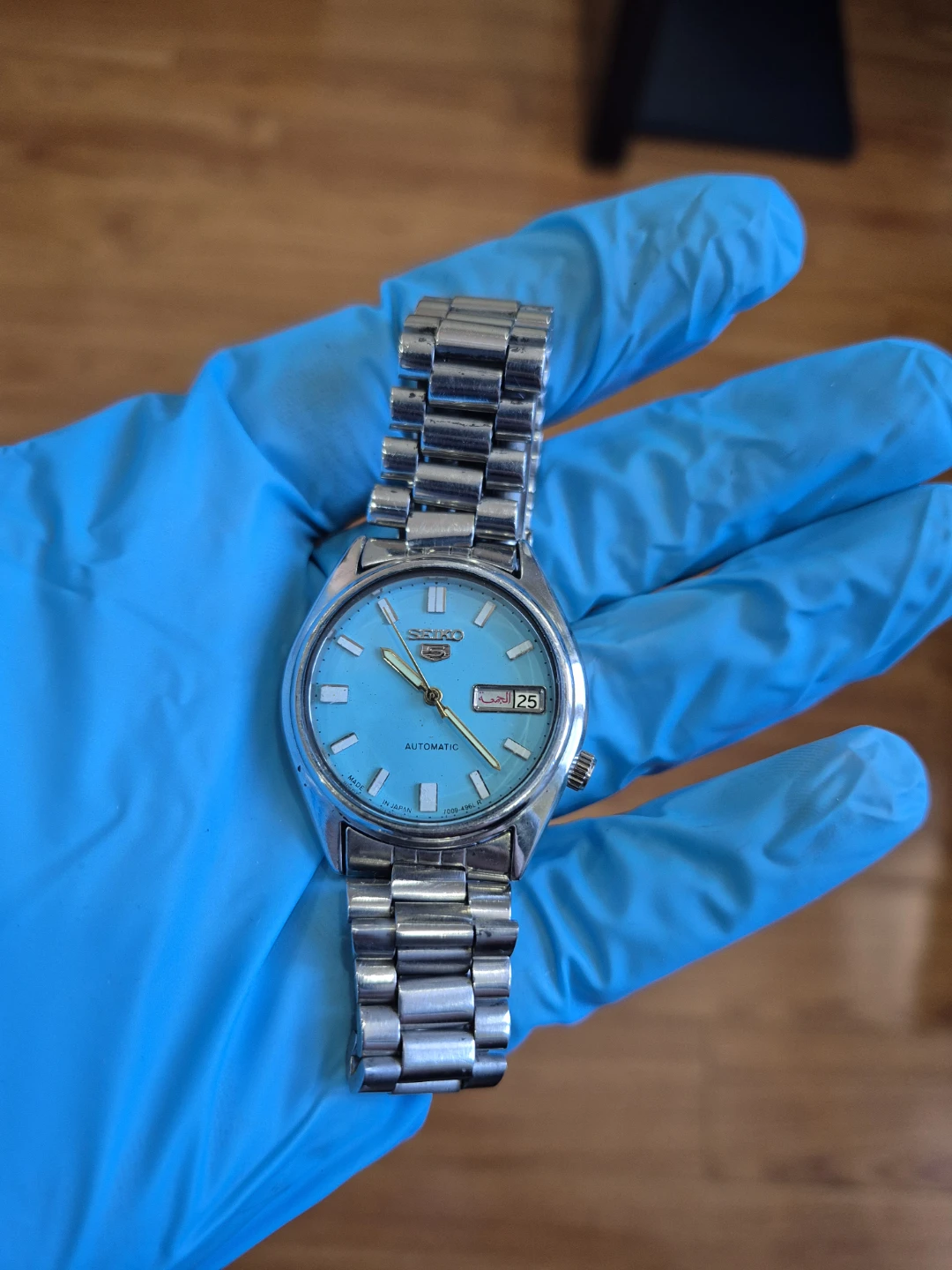 Vintahe Seiko 5 Automatic Watch - Light Blue Dial - photo 2