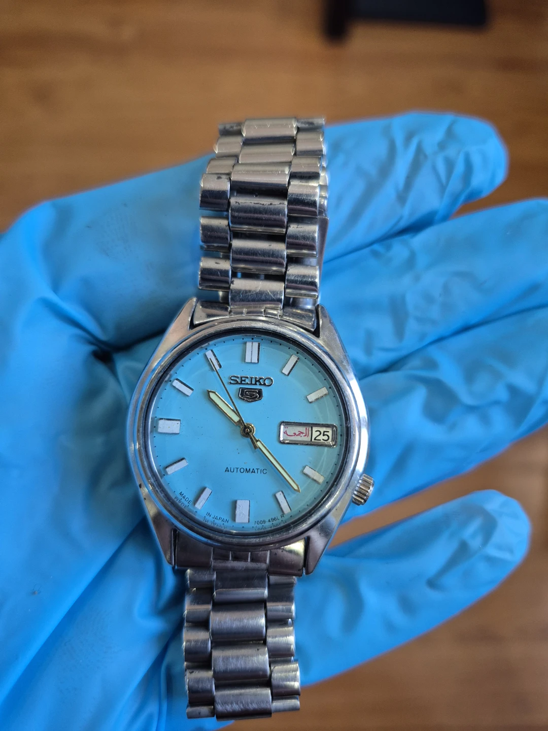 Vintahe Seiko 5 Automatic Watch - Light Blue Dial - photo 3