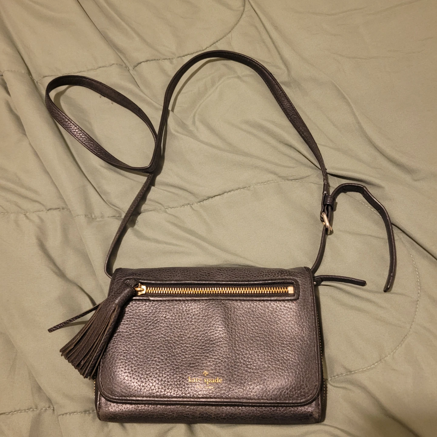 Black Kate Spade Crossbody Bag with Tassel - photo 2