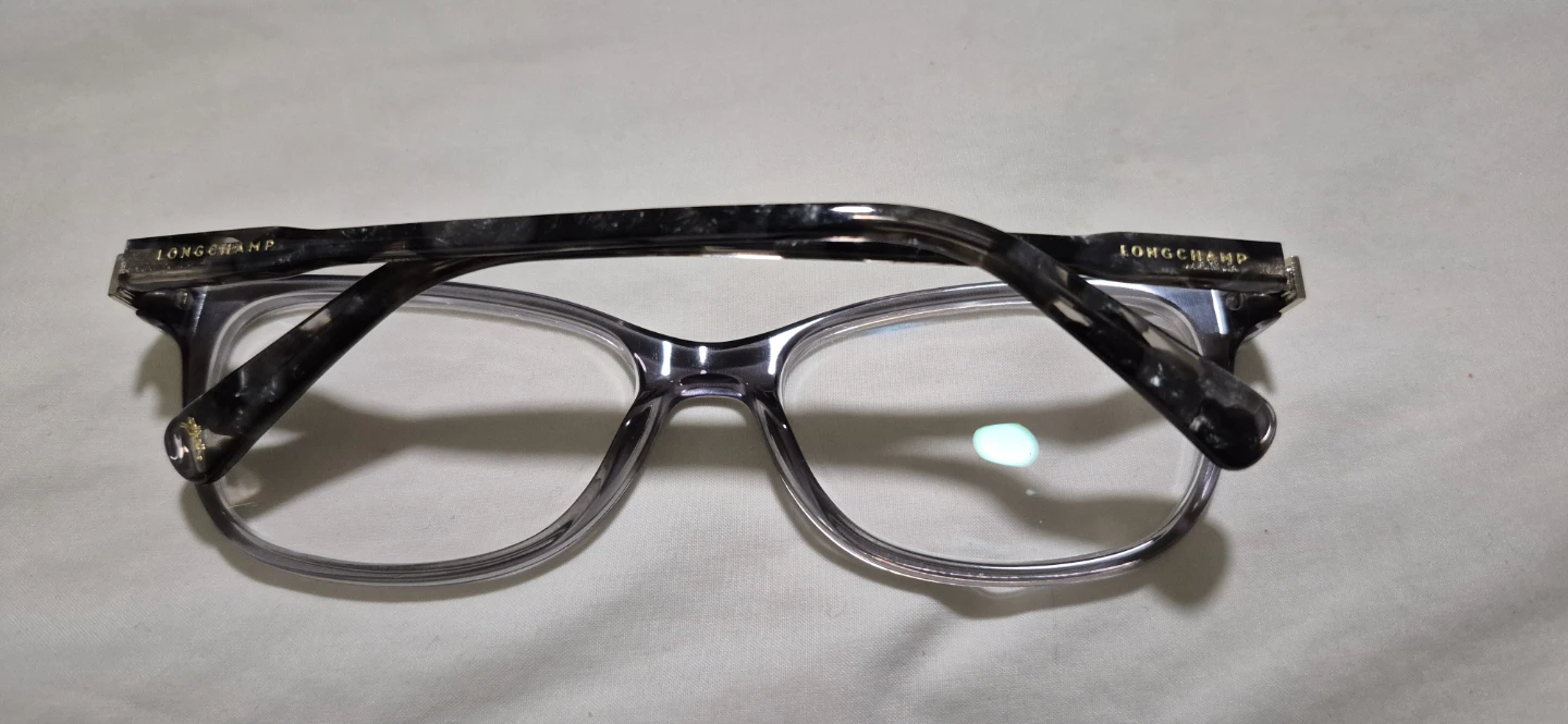 Longchamp Eyeglasses Frames Grey Marble Pattern Cat Eye - photo 3