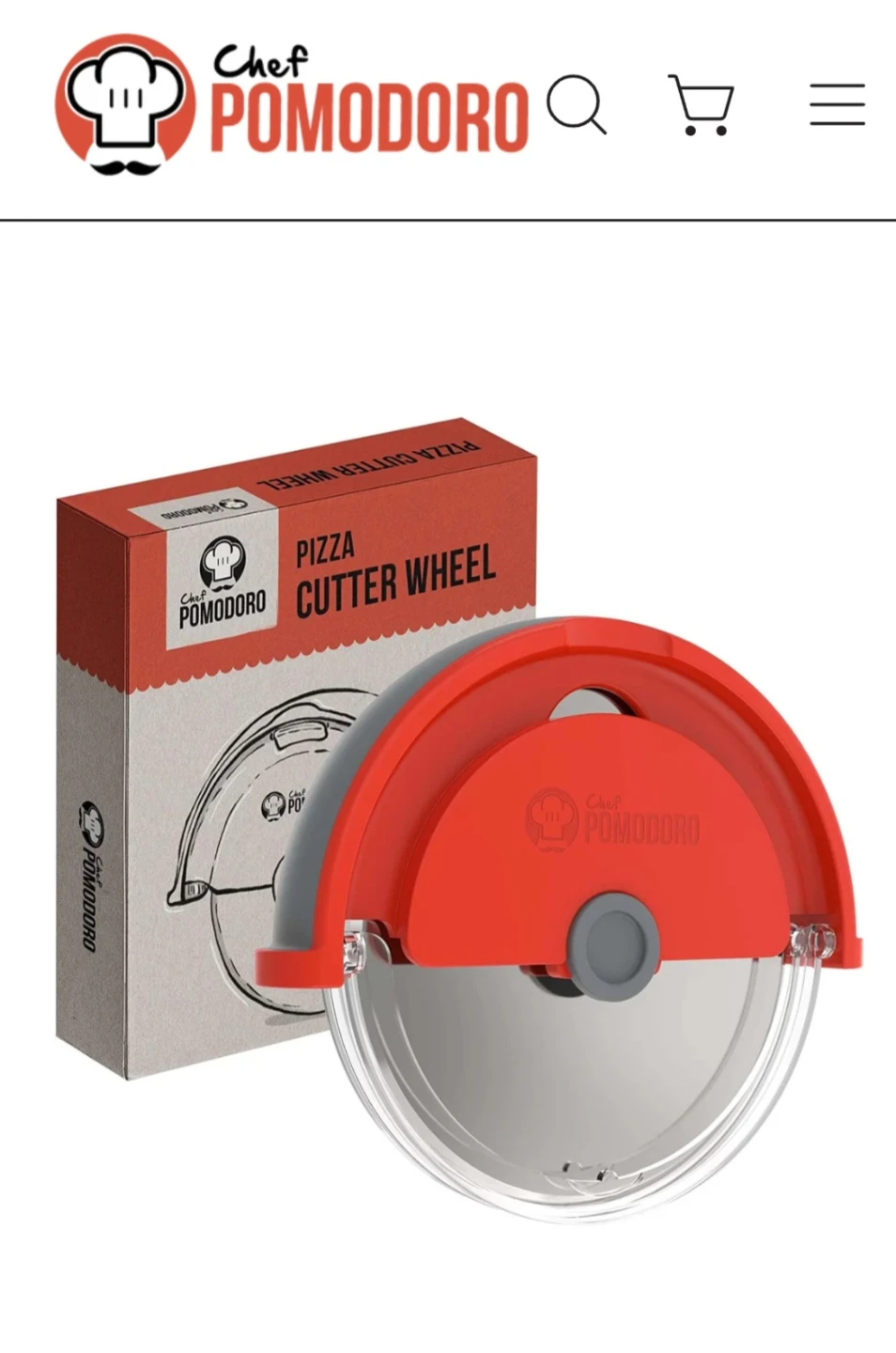 Chef Pomodoro Pizza Cutter Wheel - 4-Inch