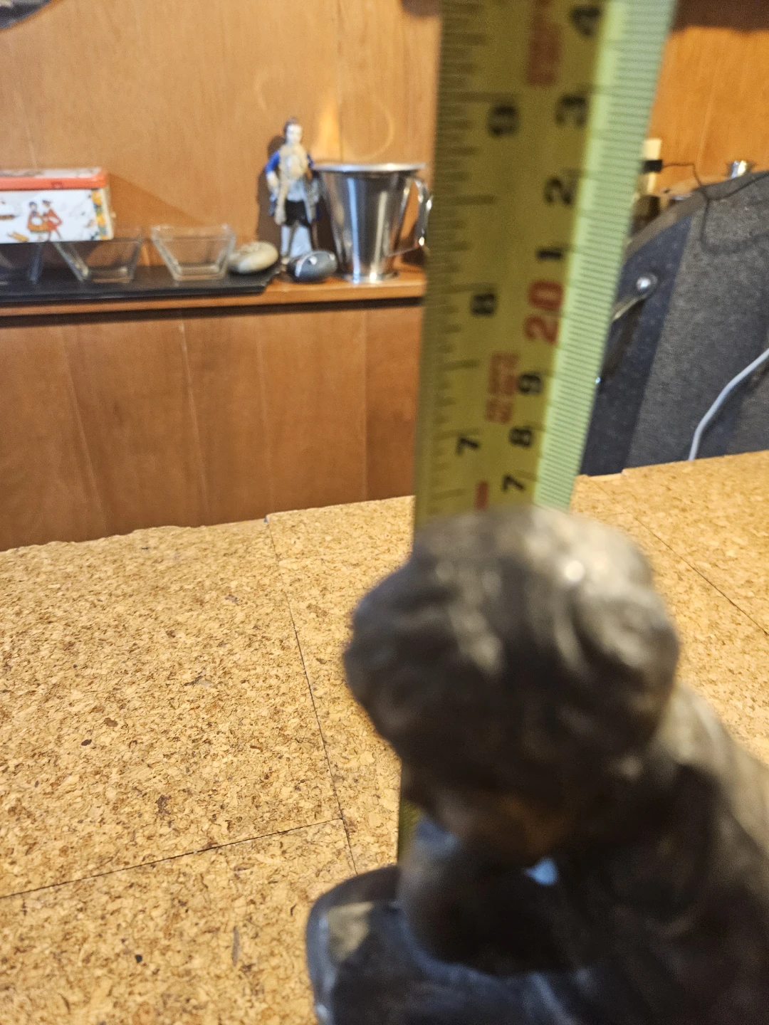 Vintage Bronze-Tone Figurine of a Boy Reading - photo 5