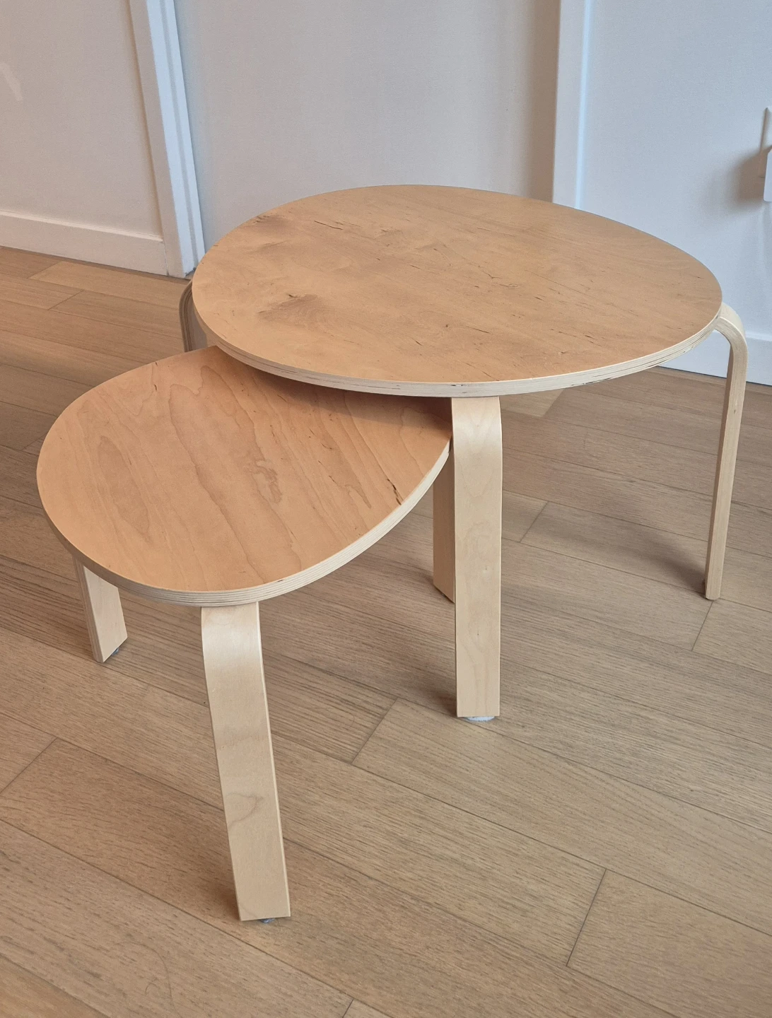 Set of 2 Nesting Birch Plywood Tables