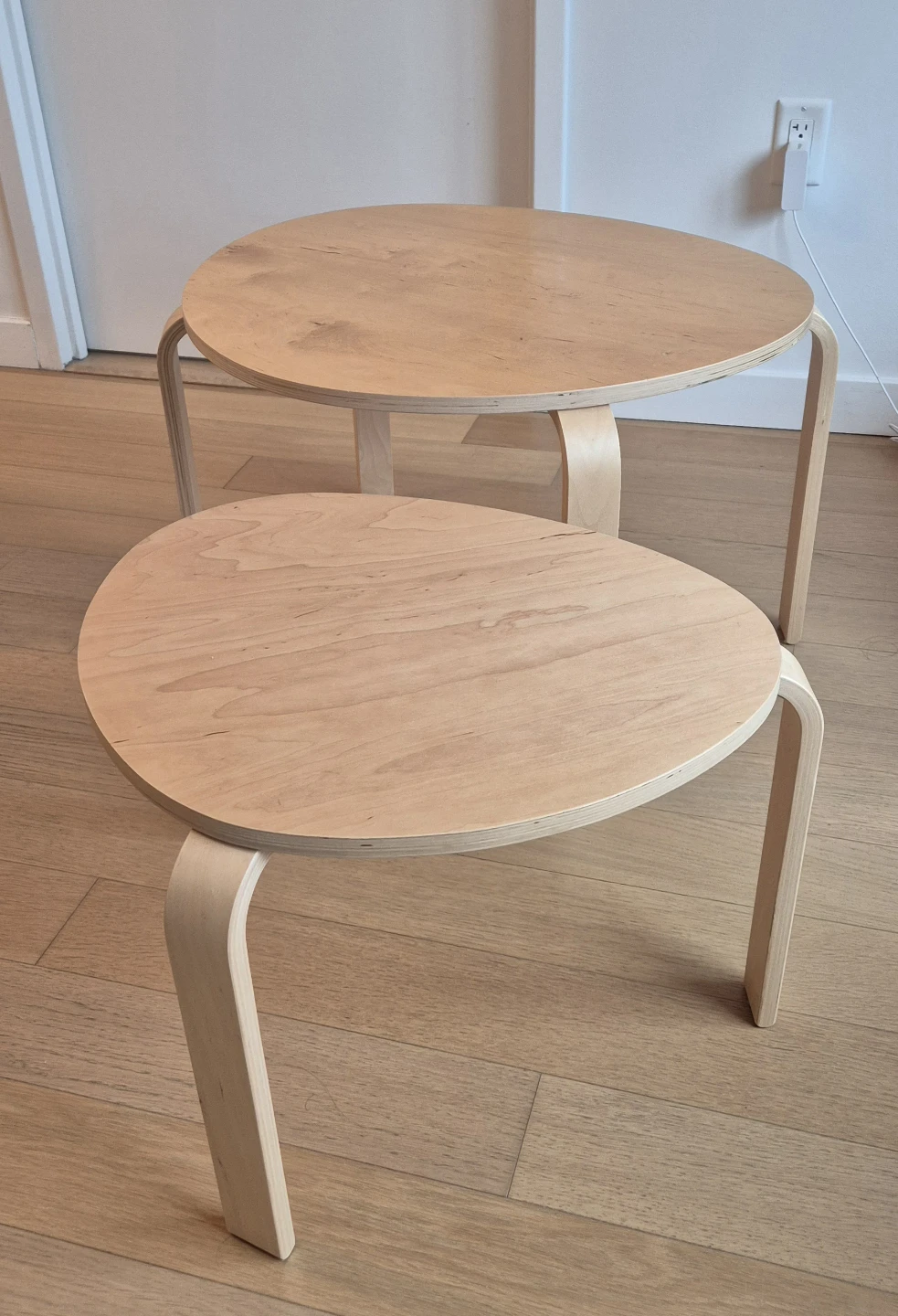 Set of 2 Nesting Birch Plywood Tables - photo 3