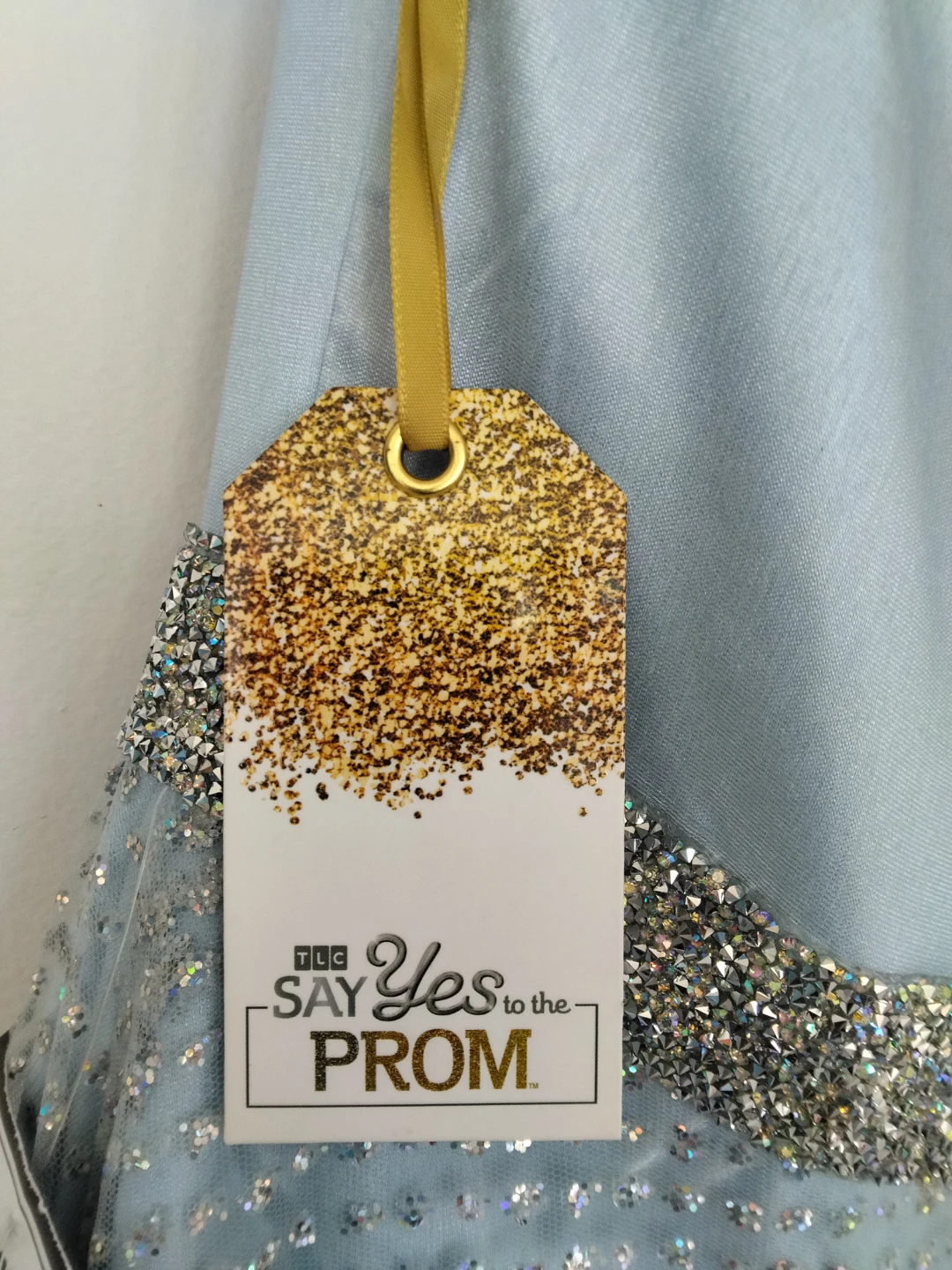 Say Yes to the Prom Light Blue Beaded Gown - photo 2