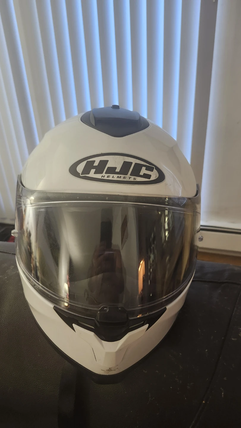 HJC White Motorcycle Helmet