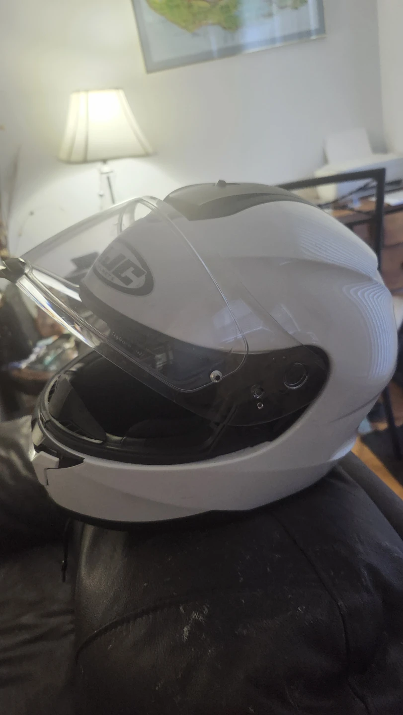 HJC White Motorcycle Helmet - photo 2