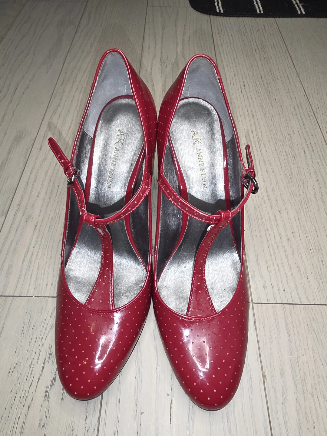 Anne Klein Red Polka Dot Heels Size 8M