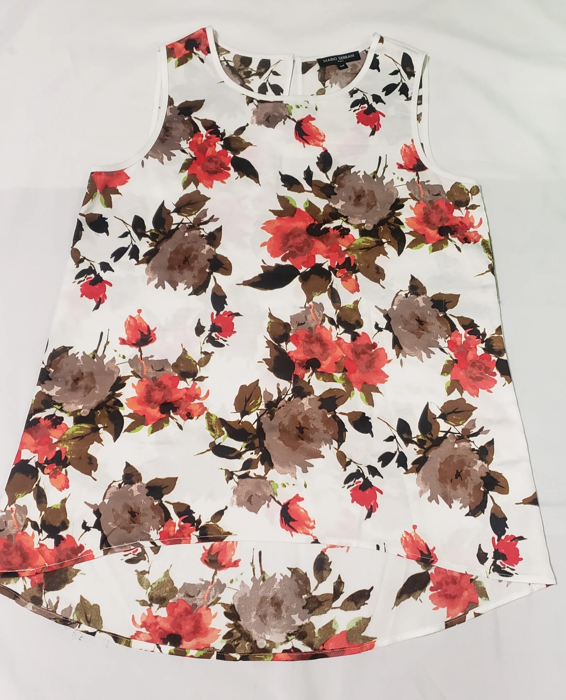 Like New Women's Mario Serrani Red White Tops