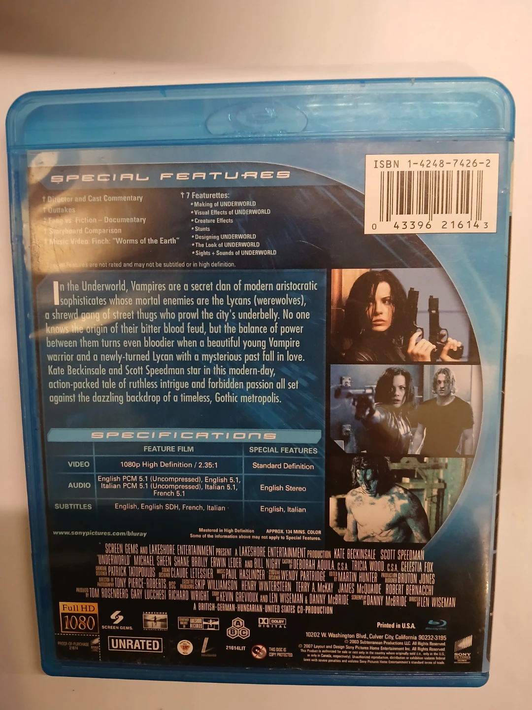 Underworld Unrated Blu-ray Movie - photo 2