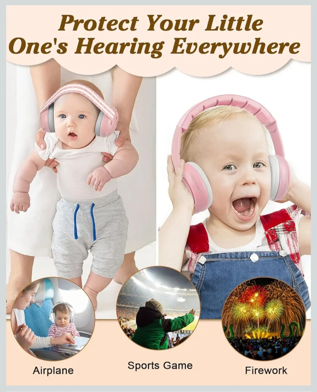 2-in-1 Baby Ear Protection, Noise Cancelling Headphones for ...