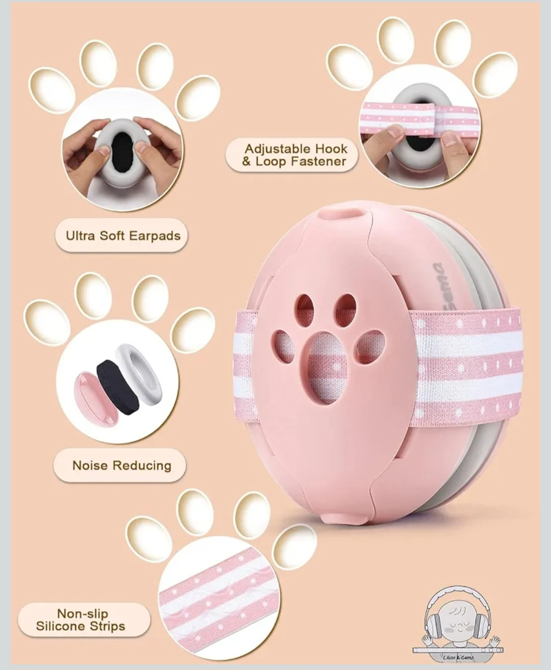 2-in-1 Baby Ear Protection, Noise Cancelling Headphones for ... - photo 5