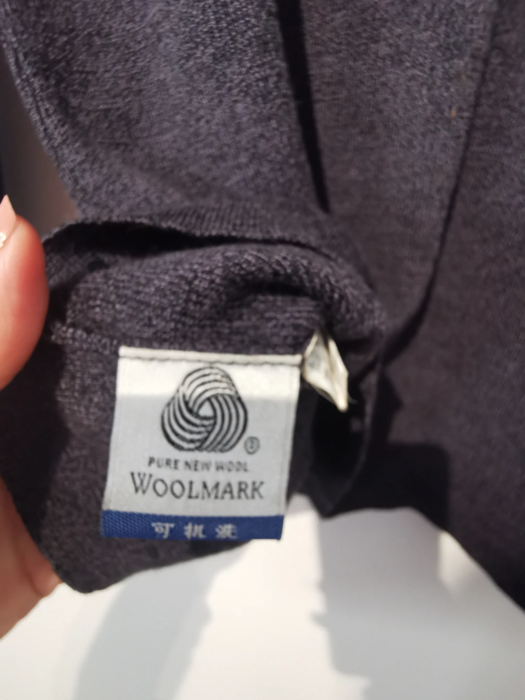 Dark Grey Wool Sweater with Floral Embroidery - photo 2