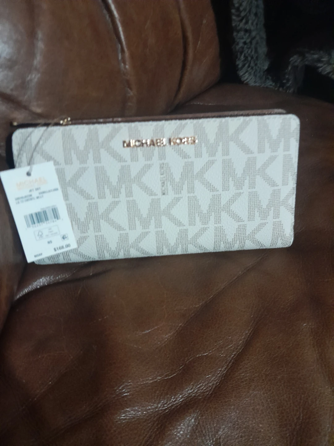 Michael Kors Jet Set Vanilla Logo Continental Wallet