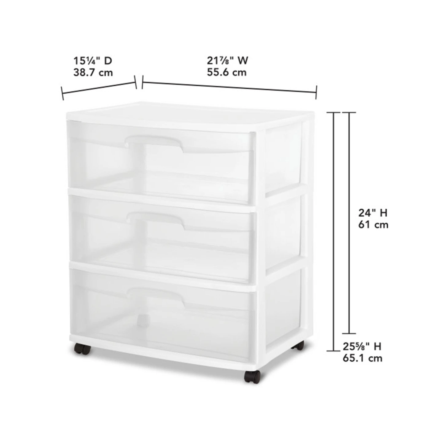 3-Drawer Storage Cart